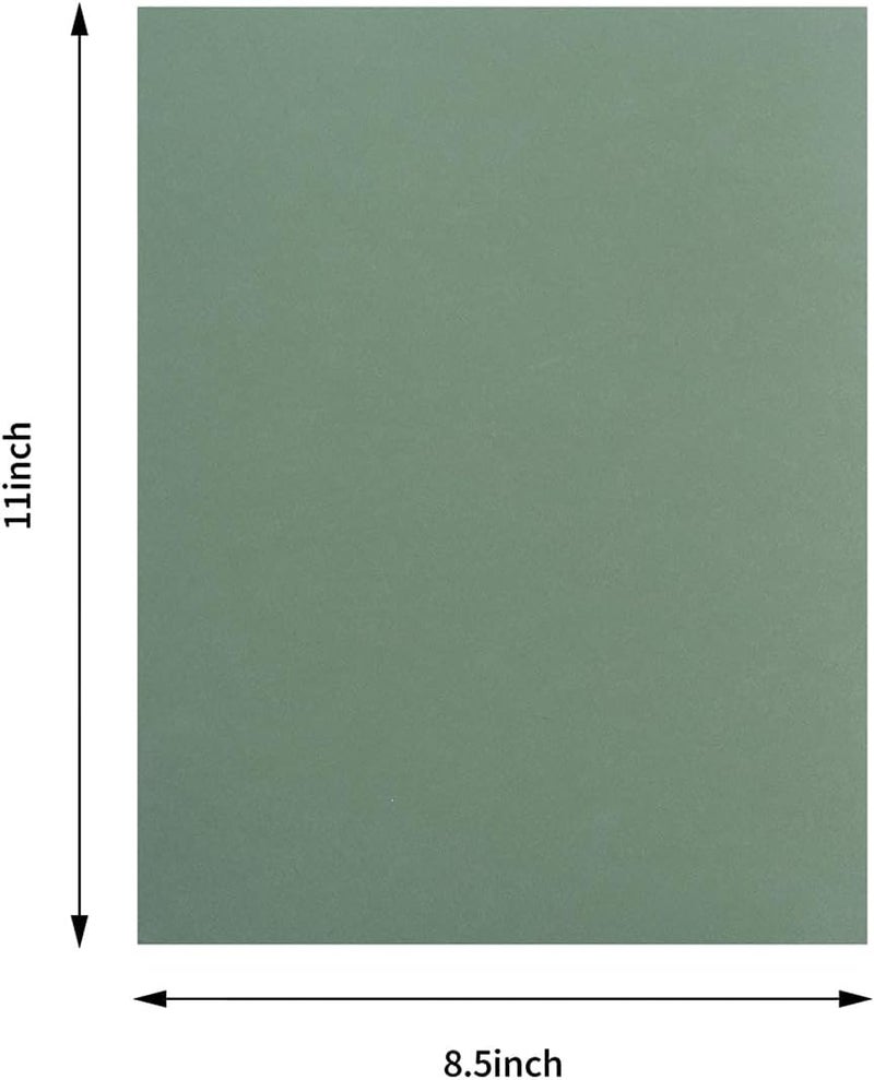 Wishop 20 Sheets Colored Thick Paper Cardstock Blank for DIY Crafts Cards Making, Invitations, Scrapbook Supplies (Sage Green, 8.5 x 11 inches) - Image 2